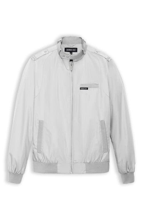Members Only Classic Iconic Racer Jacket In Light Grey