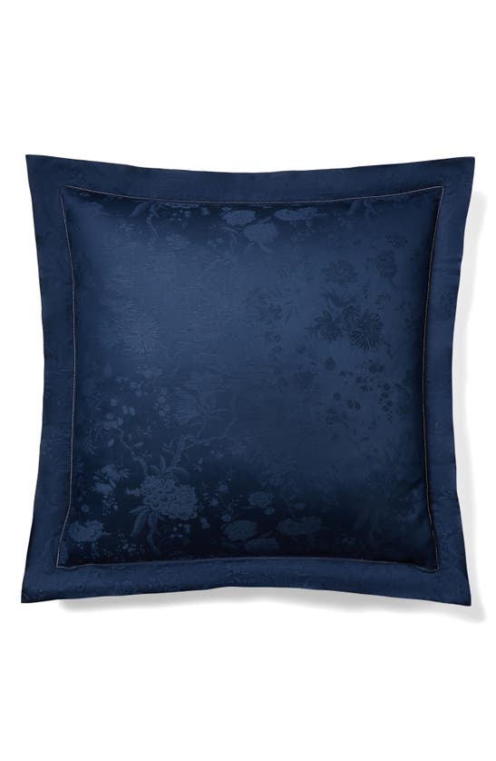 Polo Ralph Lauren Bethany Floral Jacquard Euro Pillow Sham In Polo Navy