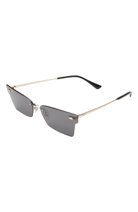 RAY BAN RAY-BAN 64MM FRAMELESS BUTTERFLY SUNGLASSES
