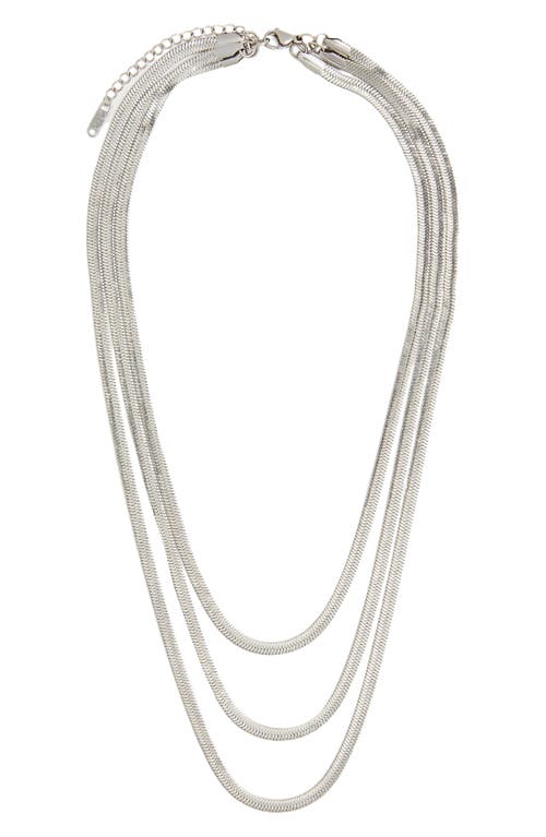 Mikayla Snake Chain Necklace in Silver