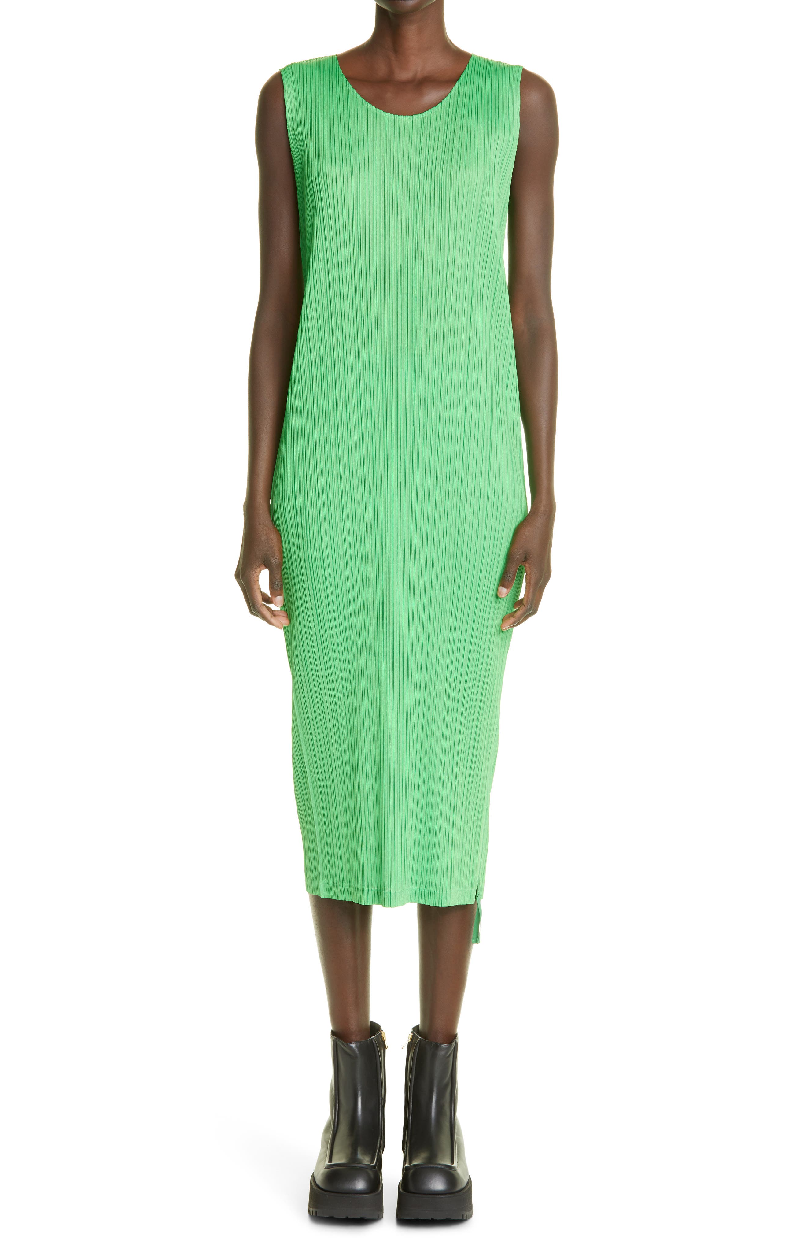 issey miyake pleated tank dress