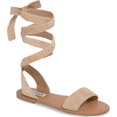 Steve Madden Reputation Lace-Up Sandal, Beige