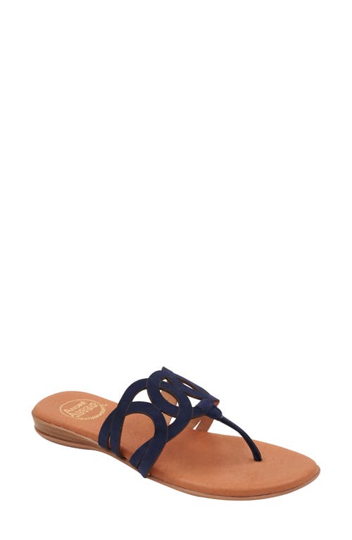 André Assous Featherweights Sandal in Navy Suede