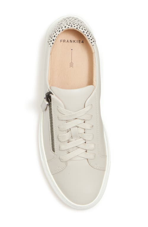 Shop Frankie4 Billie Zip Sneaker In Bone/leopard Spot Print