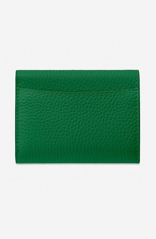 Maison De Sabre Maison De Sabré Leather Trifold Wallet In Emerald Lily