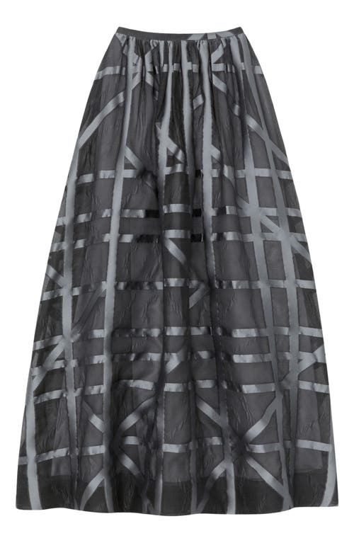 Shop Lafayette 148 New York Floor Plan Fil Coupé Maxi Skirt In Steel