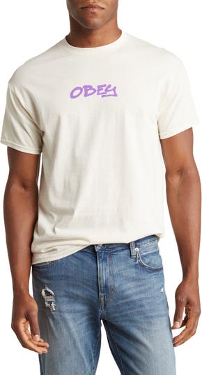 Obey Gig White & Green Ringer T-Shirt