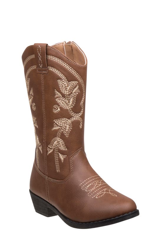 Kensie Girl Kids' Western Bootie In Brown