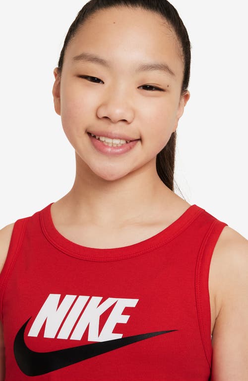 Shop Nike Kids' Sportswear Cotton Tank Top In University Red