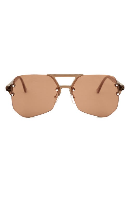Grey Ant Yesway 62mm Aviator Optical Frames In Brown