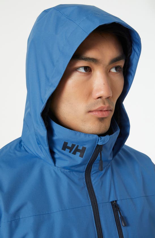 Helly Hansen Crew Waterproof Hooded Midlayer Jacket In Azurite ModeSens