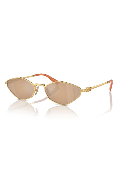 Miu Miu 56mm Irregular Sunglasses In Silver Mirror