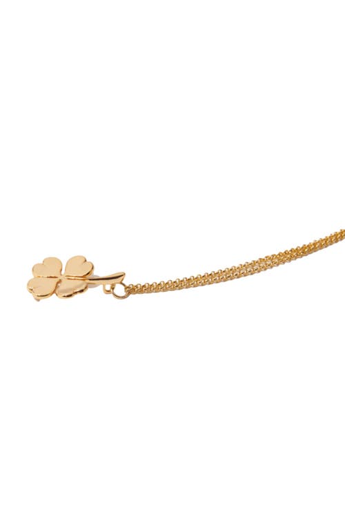 Shop Maje Clover Necklace In Gold