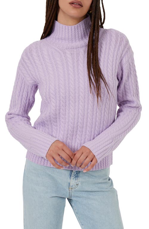 French Connection Jacqueline Cable Knit Sweater in Lilac Chill