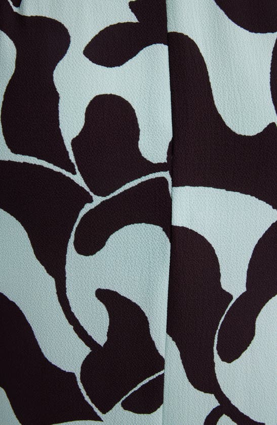 Shop Dries Van Noten Sampa Abstract Print Midi Skirt In Mint