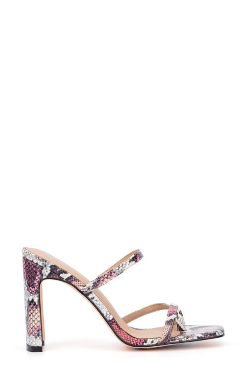 New York And Company Brendi Snakeskin Print Sandal In Pink/purple