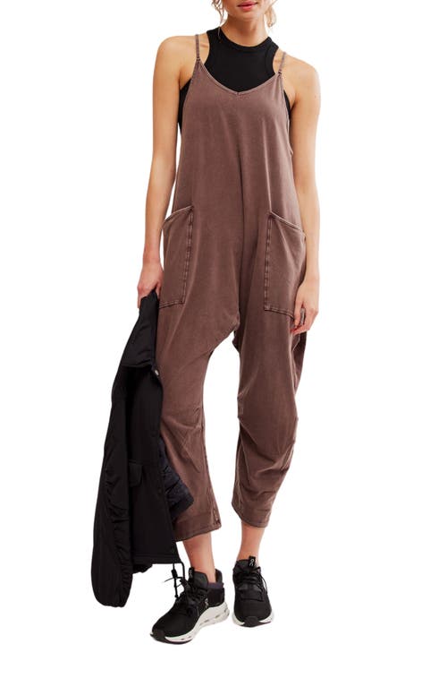 Shop Free People Fp Movement Hot Shot Jumpsuit In Dark Espresso