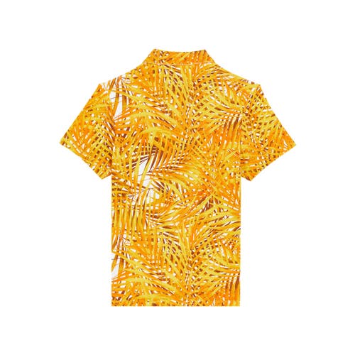 Vilebrequin Palm Leaves Printed Terry Polo In Mangue