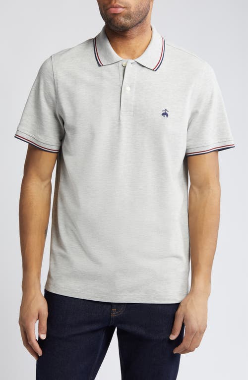 Brooks Brothers Tipped Piqué Tennis Polo Light Grey at Nordstrom,