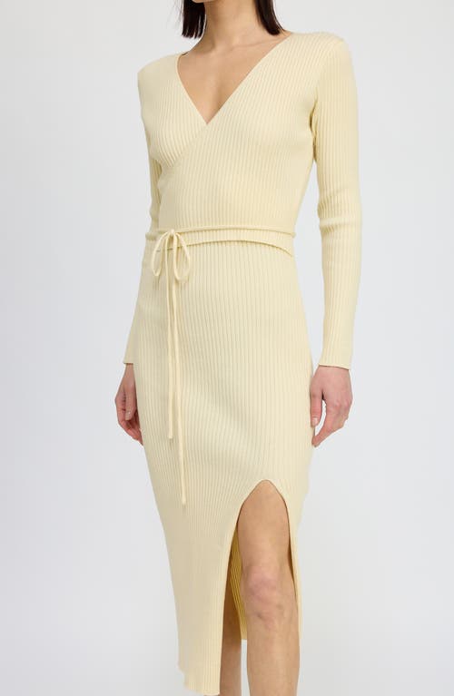 EN SAISON EN SAISON MERRIL LONG SLEEVE RIBBED SWEATER DRESS 