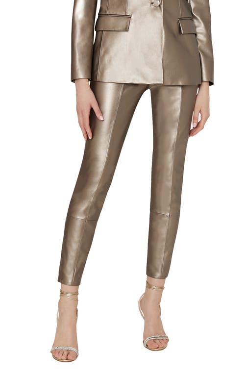 Re Faux Leather Pants in Silver