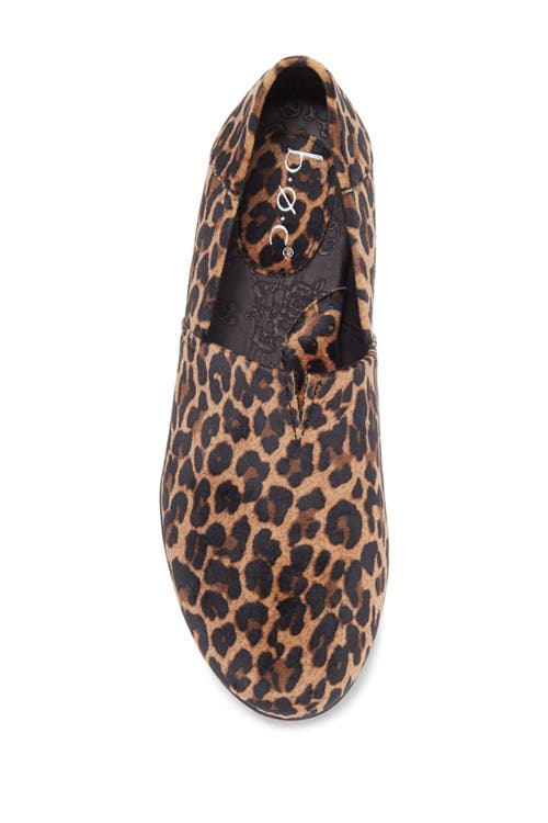 B O C By Børn Suree Leather Loafer In Tan Leopard Fabric