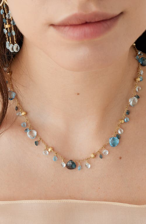 Marco Bicego Paradise Mixed Topaz Necklace In 18k Yellow Gold