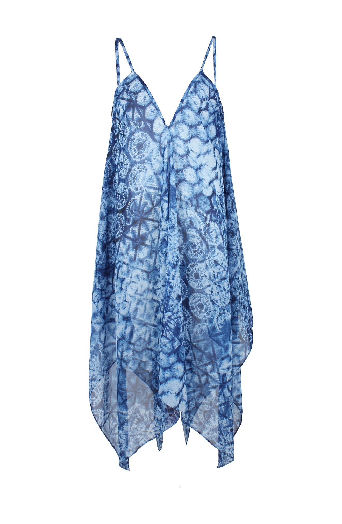 David & Young Tie Dye Coverup In Blue
