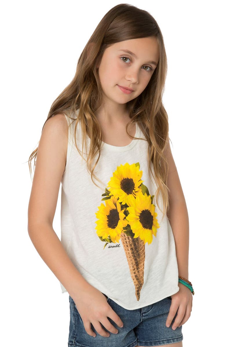 O Neill Sunflower Cone Graphic Tank Little Girls Big Girls Nordstrom