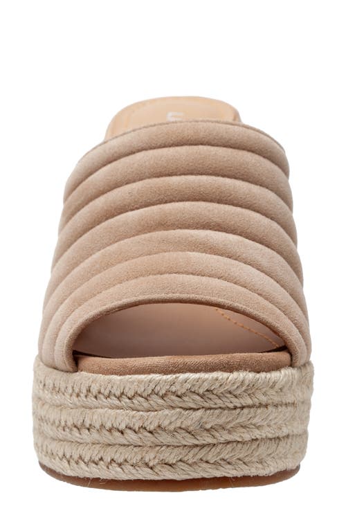Lisa Vicky Gogo Platform Wedge Sandal In Tan Camel