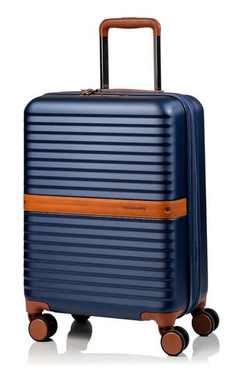 Champs Vintage Ii 20-inch Hardside Spinner Carry-on In Navy