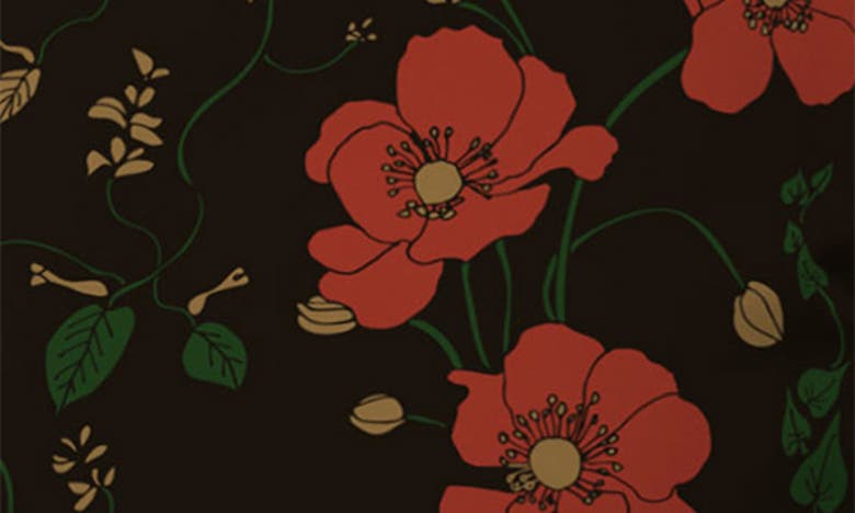 Deny Designs Midnight Flourish Floral Accent Pillow In Black