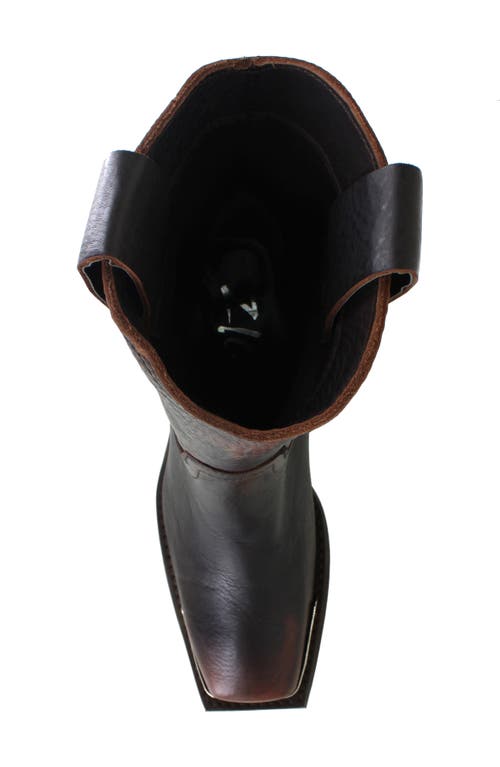Zigi Joshi Western Boot In Brown Leather
