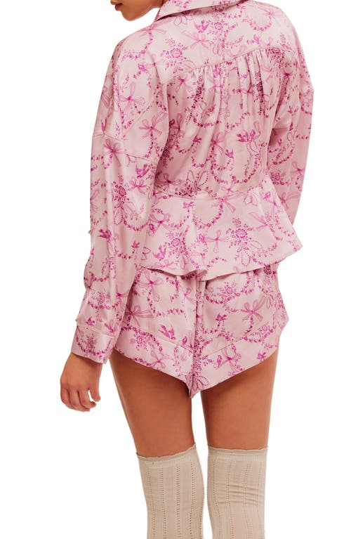 Shop Free People Beauty Sleep Short Pajamas In Blushing Combo