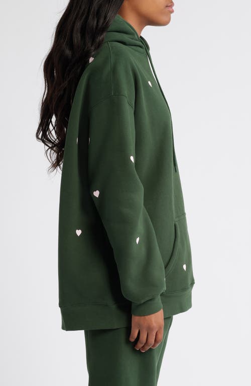 Shop The Mayfair Group Chose Soul Heart Print Graphic Sweatshirt In Dark Green