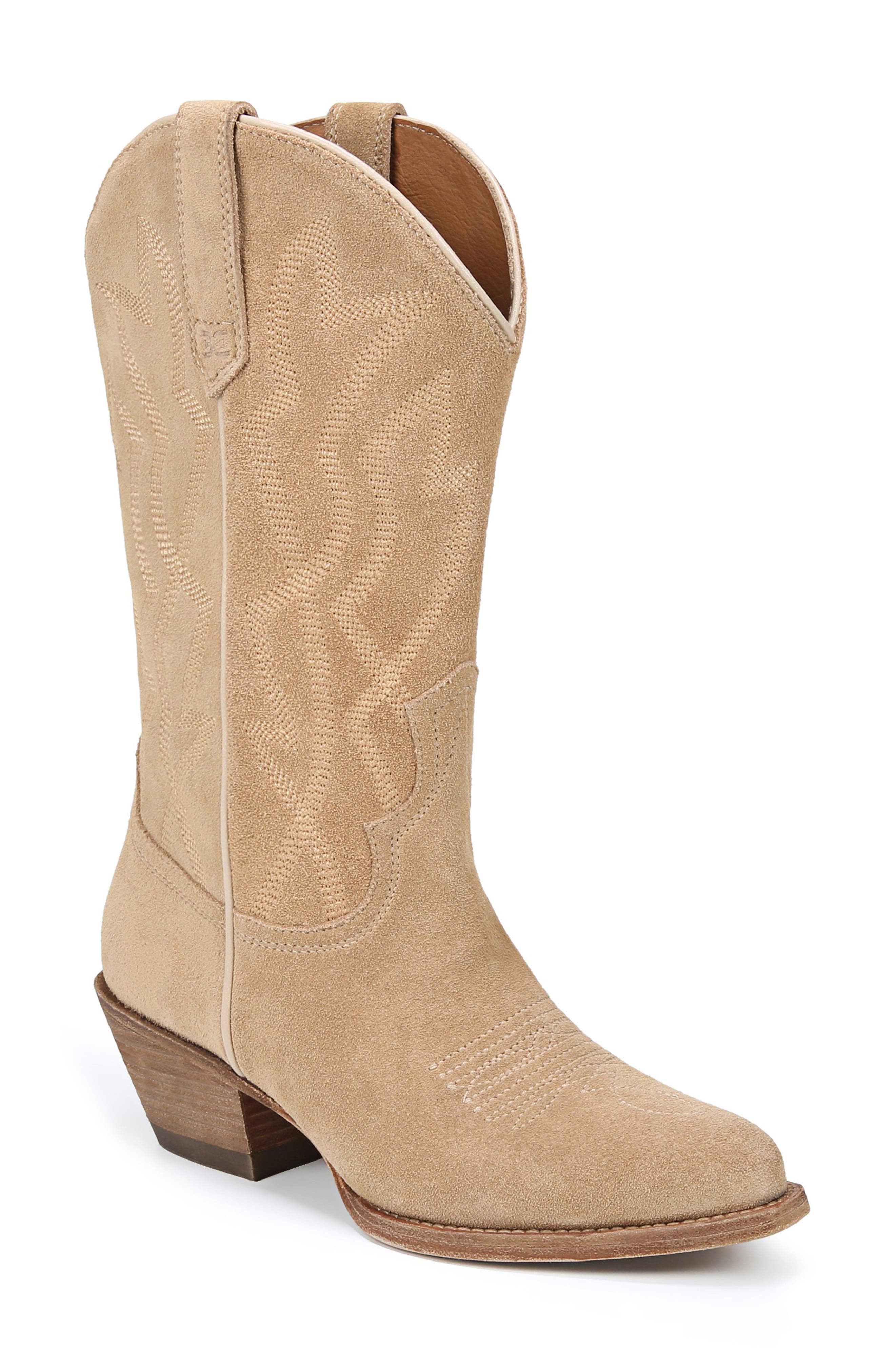 womens tan mid calf boots