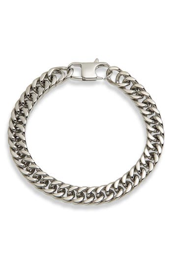 Shop Nordstrom Rack Wide Chain Bracelet In Rhodium