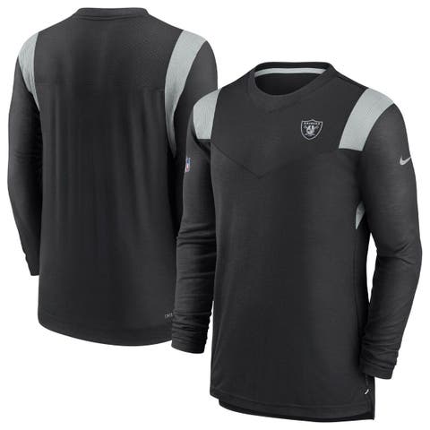 Men's Antigua Black/White Dallas Cowboys Compression Tri-Blend Long Sleeve Button-Down Shirt Size: Small