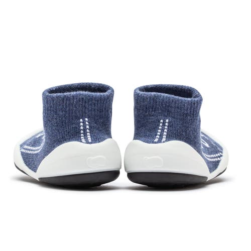 Shop Komuello Toddler Boy Sock Shoes In Denim Blue