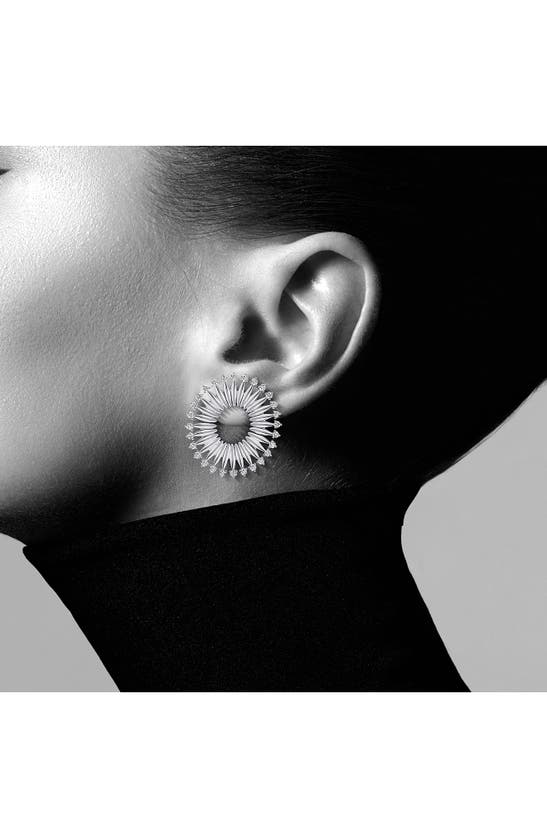 Shop Hueb Diamond Frontal Earrings In White Gold
