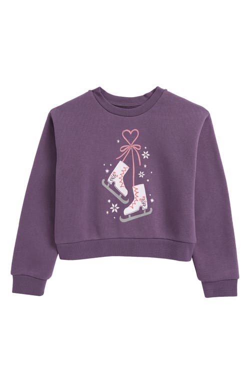 Tucker + Tate Kids' Graphic Print Sweatshirt in Purple Montana Ice Skates 