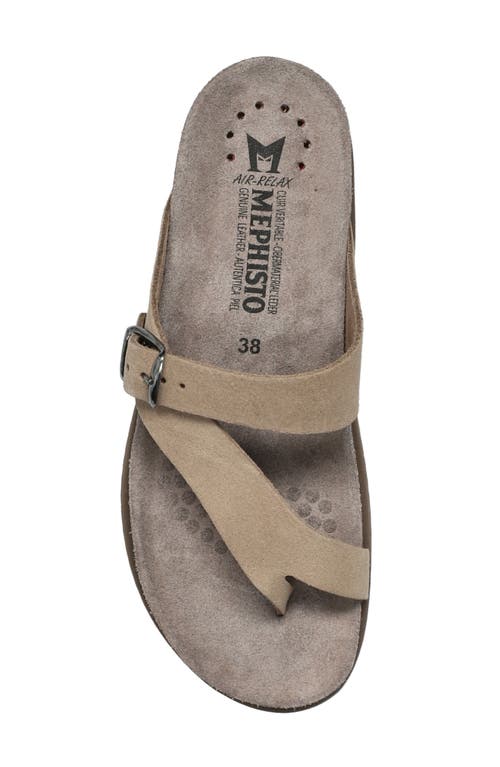 Mephisto Helen Toe Loop Sandal In Warm Grey