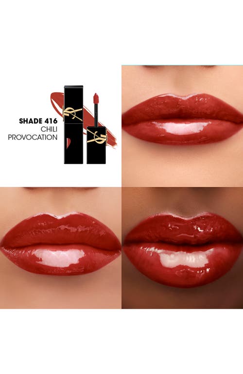 Shop Saint Laurent Yves  The Inks Vinyl Cream High Shine Lip Stain In 416 Chili Provocation