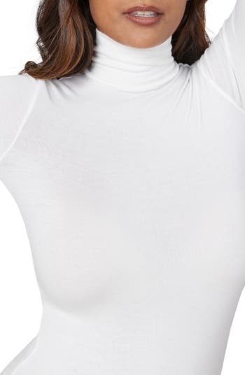 Spanx 973 Long Sleeve Turtleneck Shaping Control Top Slimming Compression  On Top