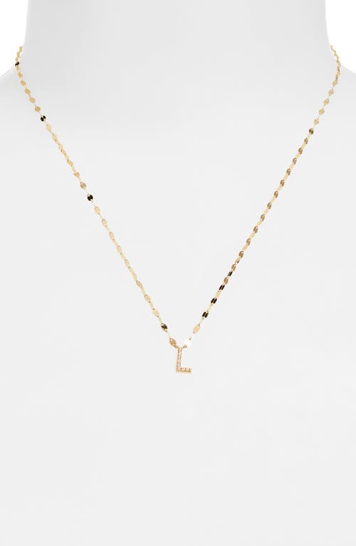 Shop Lana Initial Pendant Necklace In Yellow Gold L