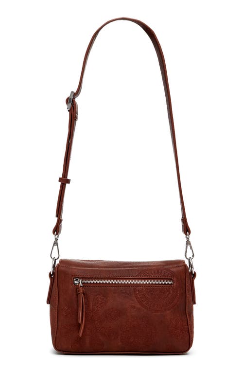 Desigual Embroidered S Handbag In Brown