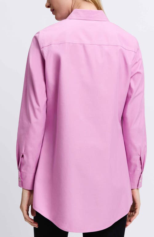 Foxcroft Cici Non-iron Tunic Blouse In Rose Quartz