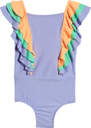  Toddler Girls One Piece Swimsuits Hawaiian Ruffle Swimwear  Beach Bathing Suit Blue 3T: Clothing, Shoes & Jewelry