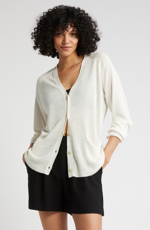 Nordstrom Linen Blend Cardigan at Nordstrom,