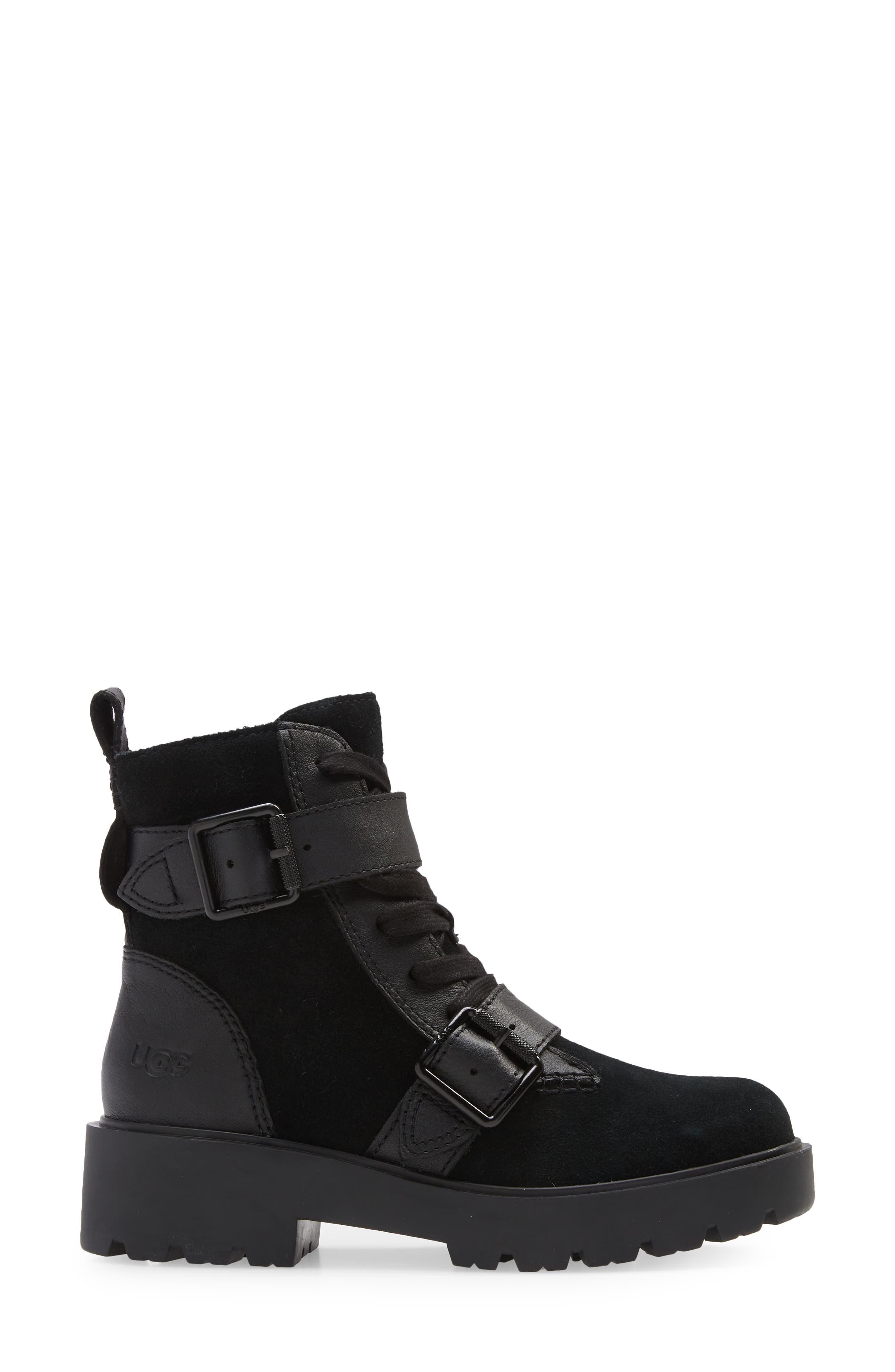 ugg black combat boots